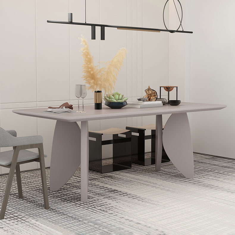 Mesa moderna de madera maciza para restaurante, mesa de comedor rectangular con 4 patas