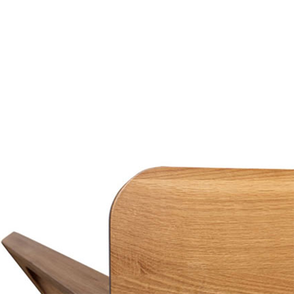 Rechthoek dubbele voetstuk moderne tafel massief hout vaste tafel voor thuis