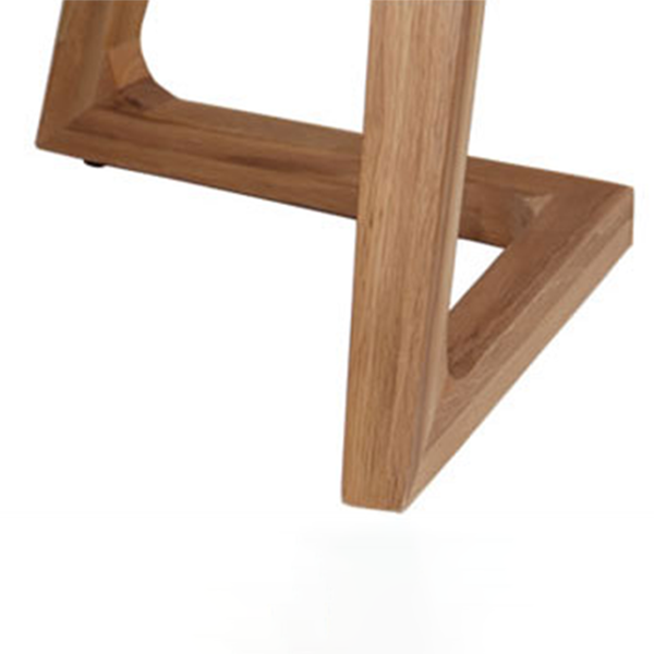 Rechthoek dubbele voetstuk moderne tafel massief hout vaste tafel voor thuis