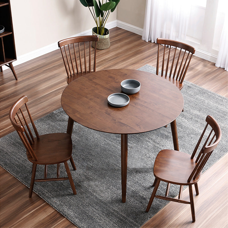 Round Rubberwood vaste houten eettafel eenvoud stijl eetkamercollectie