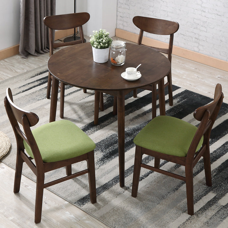 Round Rubberwood vaste houten eettafel eenvoud stijl eetkamercollectie