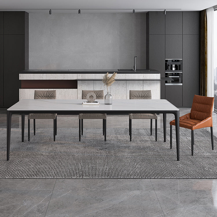 Rectangle Shape Dining Table Industrial Sintered Stone Table with 4 Legs