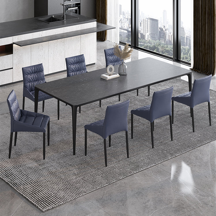 Rectangle Shape Dining Table Industrial Sintered Stone Table with 4 Legs