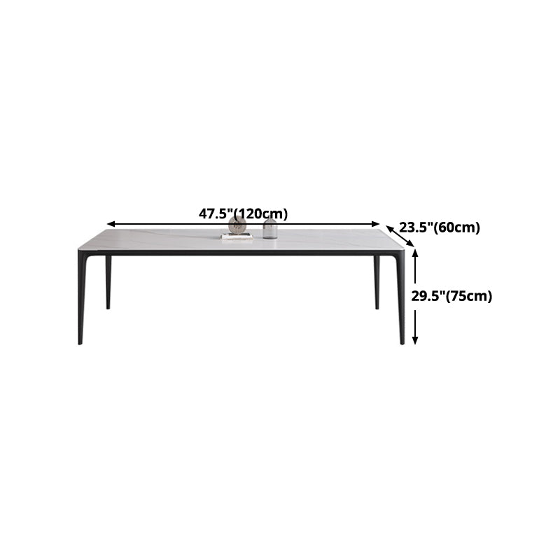 Rectangle Shape Dining Table Industrial Sintered Stone Table with 4 Legs