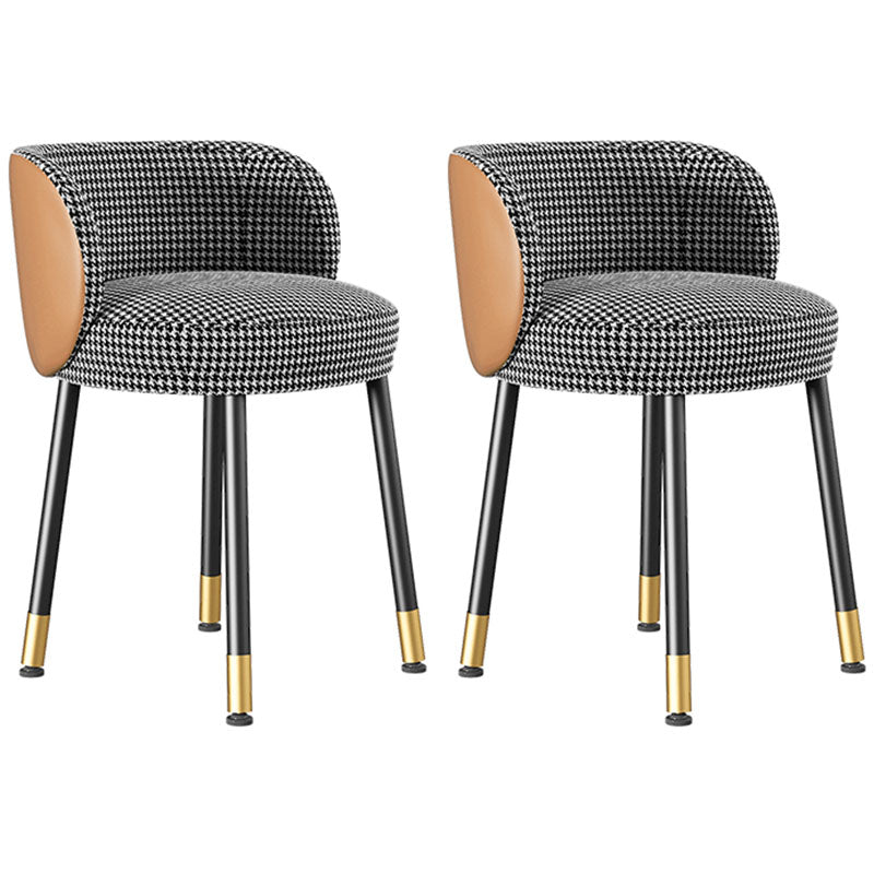 Sillas de comedor sin brazos con respaldo sólido de diseño escandinavo, sillas laterales tapizadas