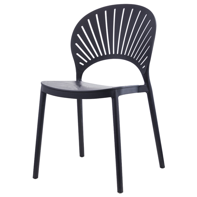 Silla plástica escandinava del respaldo abierto de la silla lateral del comedor de la cocina