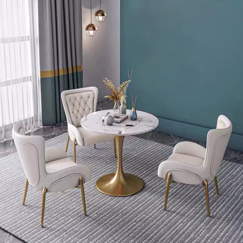 El comedor del metal de Glam preside el sillón lateral tapizado para el uso del restaurante