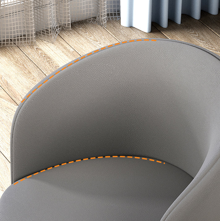Silla de comedor tapizada moderna con respaldo sólido y acabado mate
