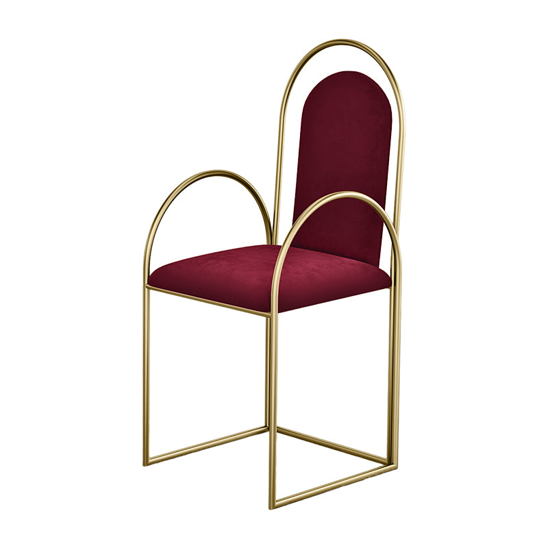 El comedor del metal de Glam preside el sillón lateral tapizado para el uso en el hogar