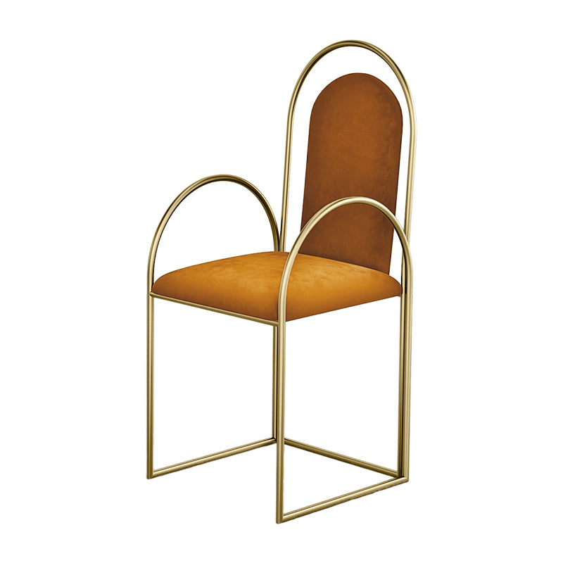 El comedor del metal de Glam preside el sillón lateral tapizado para el uso en el hogar