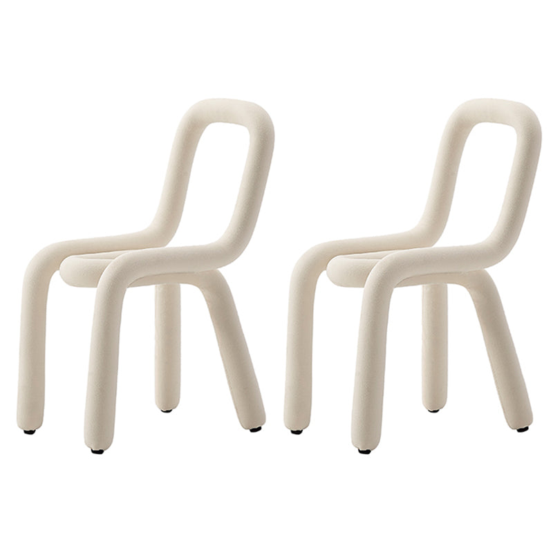Silla lateral de terciopelo para sala de estar, estilo diseñador, acabado mate, respaldo abierto, silla de comedor