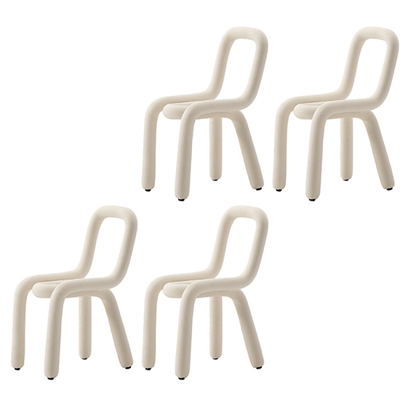 Silla lateral de terciopelo para sala de estar, estilo diseñador, acabado mate, respaldo abierto, silla de comedor