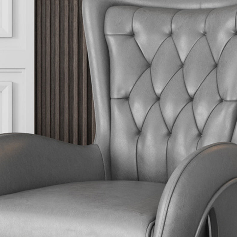 El comedor del metal de Glam preside la silla tapizada del brazo lateral para el uso en el hogar