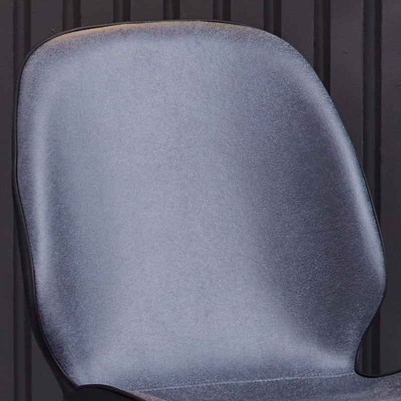 La parte posterior sólida sin brazos del diseño minimalista preside el cuero de la microfibra que cena la silla lateral