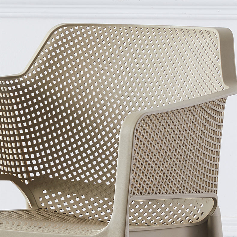 Scandinavische plastic keuken eetkamer leunstoel stoere rugstoel