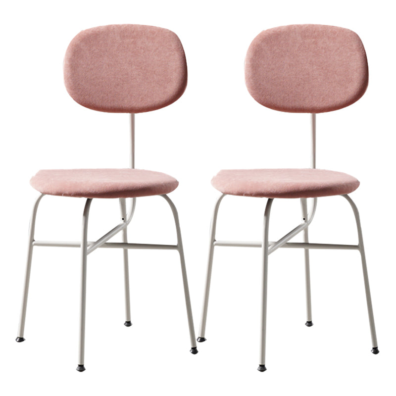 Chaise de salle à manger de style contemporain Chaise d'appoint sans accoudoirs avec pieds en métal