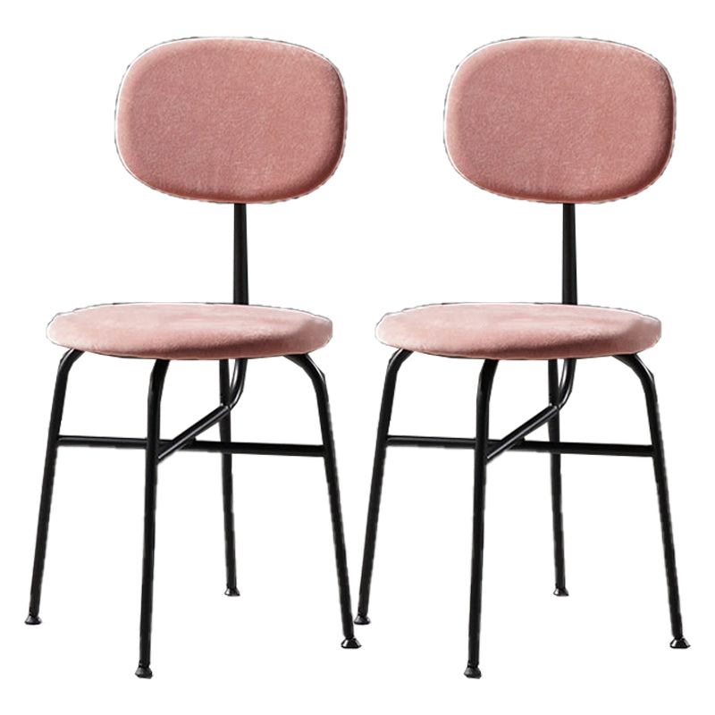 Chaise de salle à manger de style contemporain Chaise d'appoint sans accoudoirs avec pieds en métal