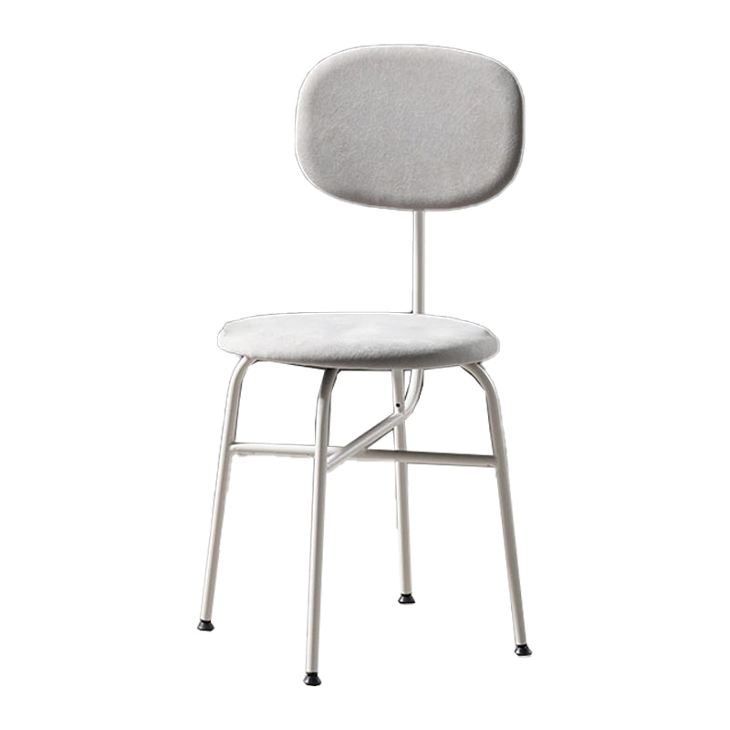 Chaise de salle à manger de style contemporain Chaise d'appoint sans accoudoirs avec pieds en métal