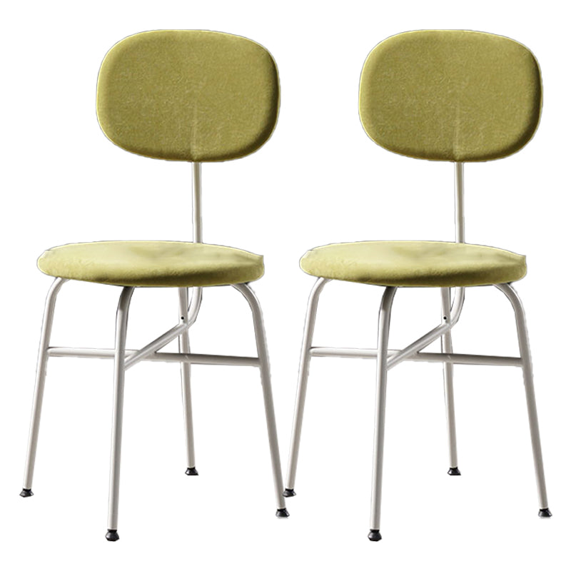 Chaise de salle à manger de style contemporain Chaise d'appoint sans accoudoirs avec pieds en métal