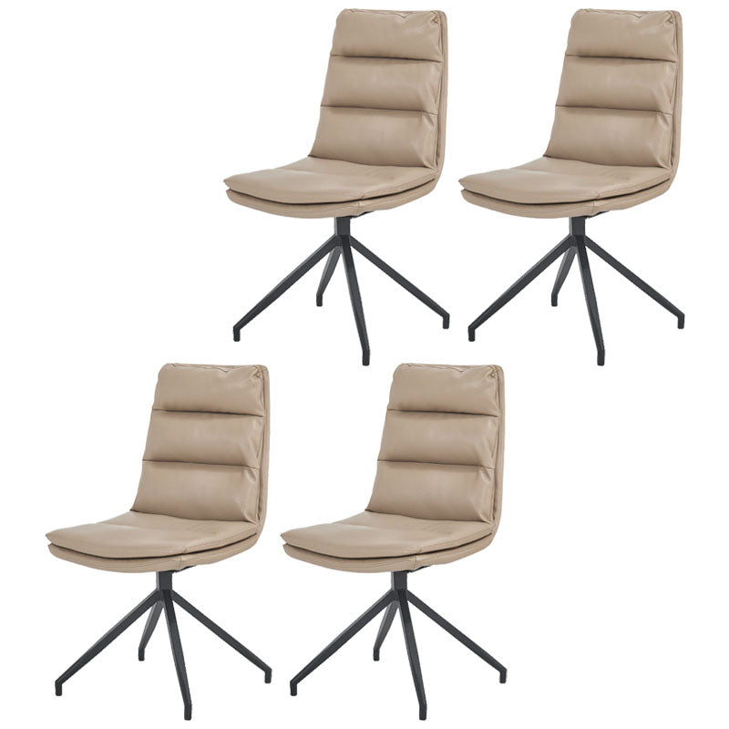 Chaises de salle à manger sans bras contemporaines, finition mate, chaise latérale Parsons pour brasserie
