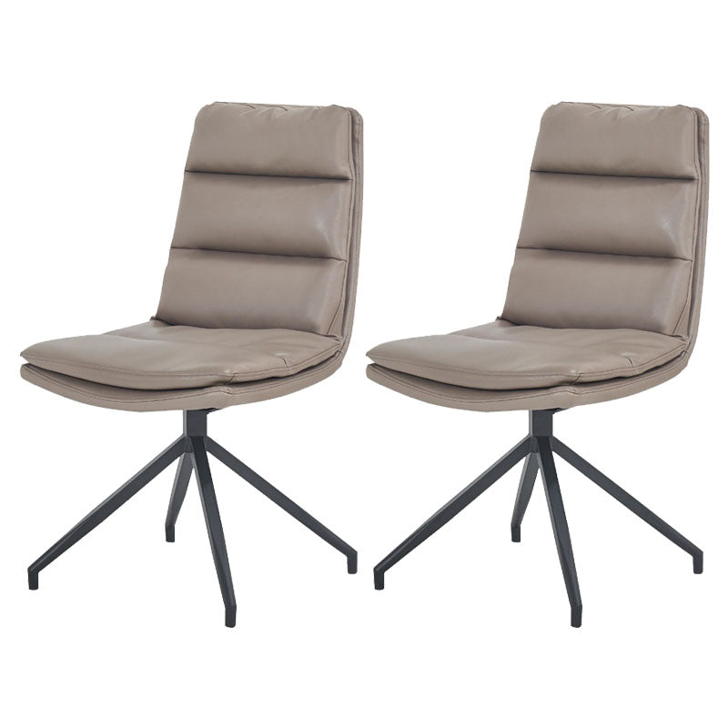 Chaises de salle à manger sans bras contemporaines, finition mate, chaise latérale Parsons pour brasserie
