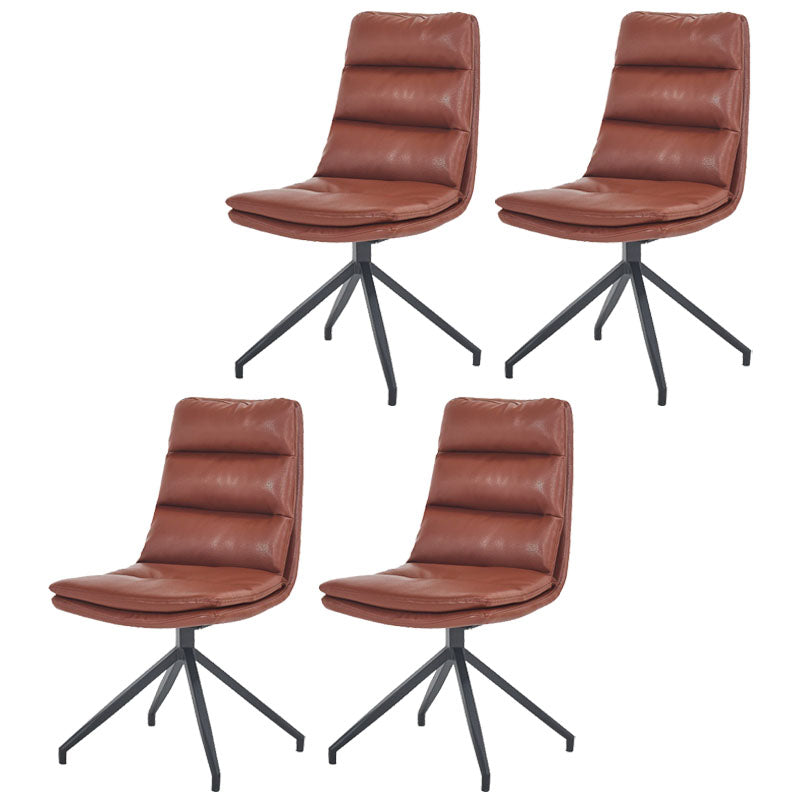 Chaises de salle à manger sans bras contemporaines, finition mate, chaise latérale Parsons pour brasserie