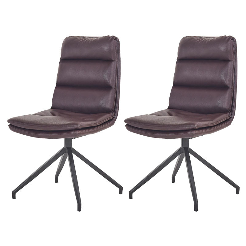Chaises de salle à manger sans bras contemporaines, finition mate, chaise latérale Parsons pour brasserie