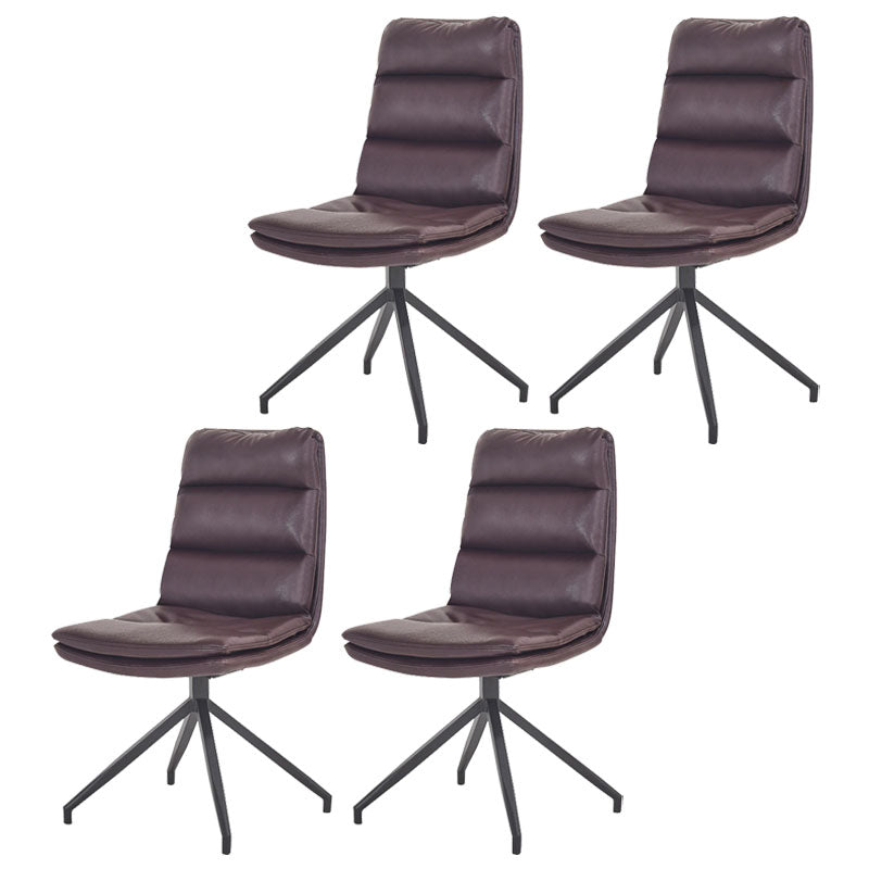 Chaises de salle à manger sans bras contemporaines, finition mate, chaise latérale Parsons pour brasserie
