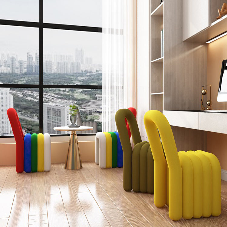 Silla auxiliar de comedor de terciopelo moderno, silla de comedor con respaldo abierto y acabado mate para cocina