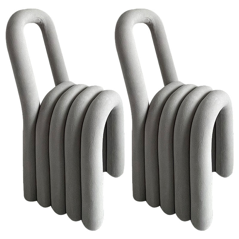 Silla auxiliar de comedor de terciopelo moderno, silla de comedor con respaldo abierto y acabado mate para cocina
