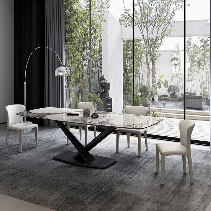 Contemporary 1/3/4/5 Pieces Dining Set Sintered Stone Dining Room Set