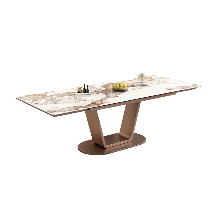 Contemporary 1/4/5/7 Pieces Dining Set Rectangle Dining Table with Pedestal Base