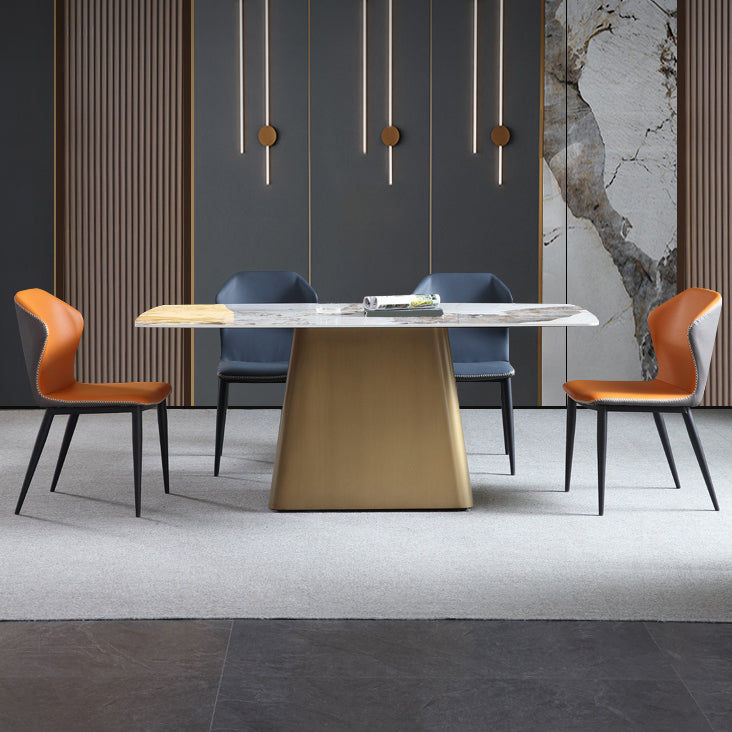 1/4/5/7 Pcs Metal Glam Style Dining Room Set with Rectangle Table Dining Set