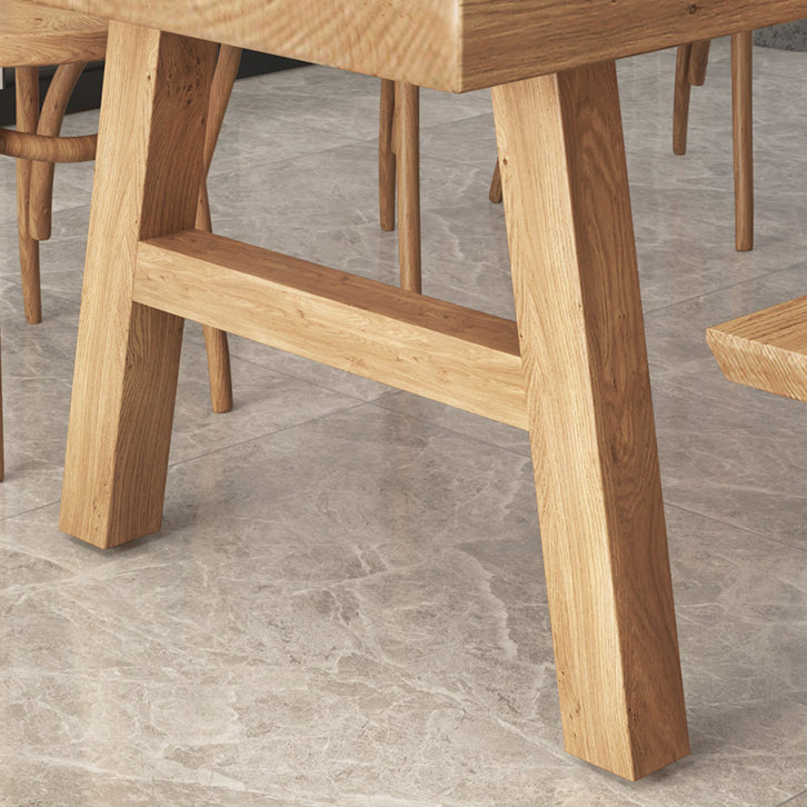 Modern 1/2/3/5/6 Pieces Rectangle Dining Set Solid Wood Dining Table with Chairs