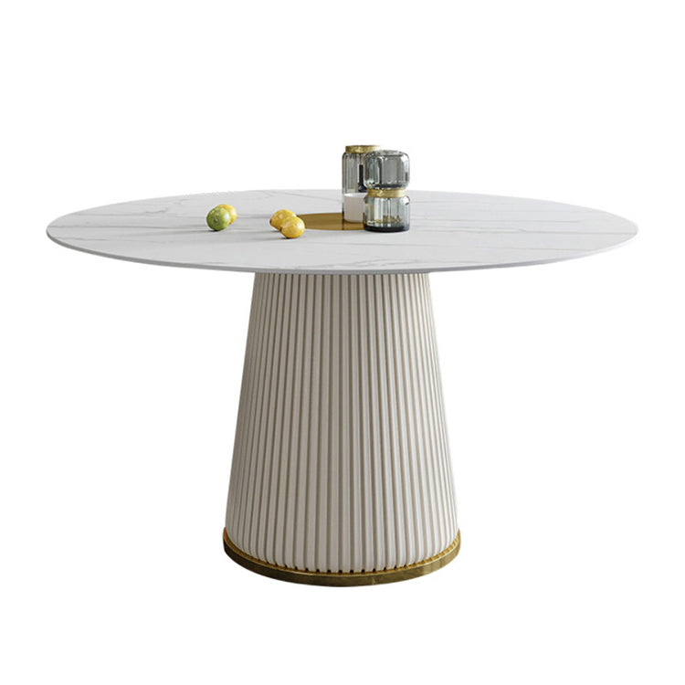 1/3/4/5/7 Pcs Metal Modern Dining Room Set with Round Pedestal Base Table Dinette Set