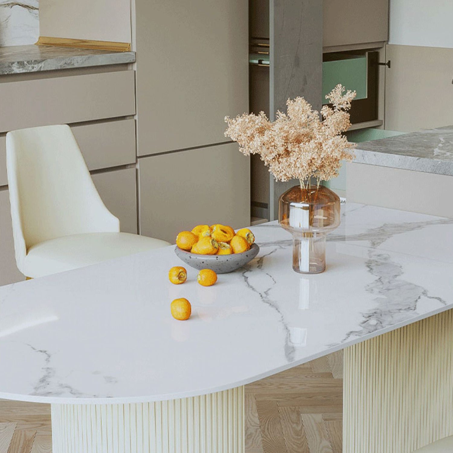 Glam 1/2/3/5 Pieces Dining Set Sintered Stone Dining Table for Home Use