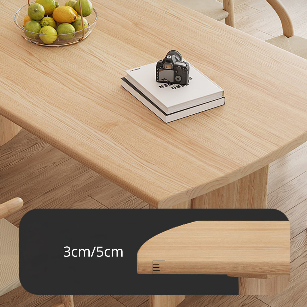 Modern 1/2/4/5 Pieces Dining Set Pine Wood Dining Table with Wooden Chairs