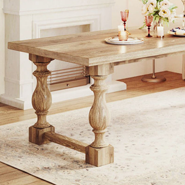 Farmhouse Style 1/2/4/7 Pieces Dining Set Solid Wood Dining Table with Chairs