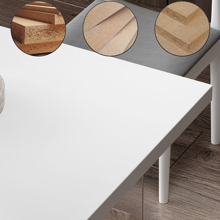 Modern 1/2/5/6/7 Pieces Rectangle Dining Set Solid Wood Dining Table with Chairs