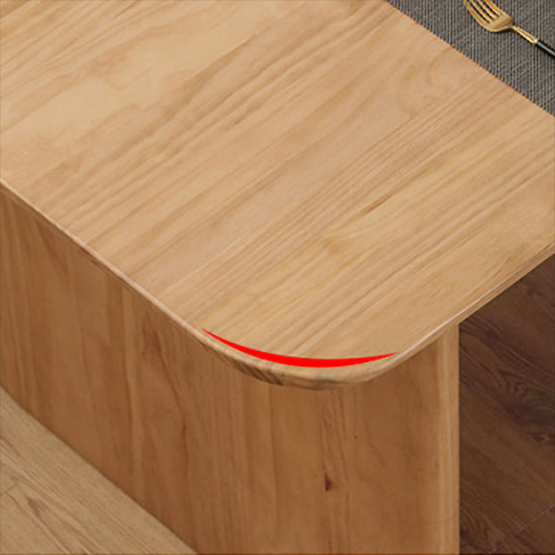 Modern 1/2/5/7 Pieces Rectangle Dining Set Pine Wood Dining Table with Chairs