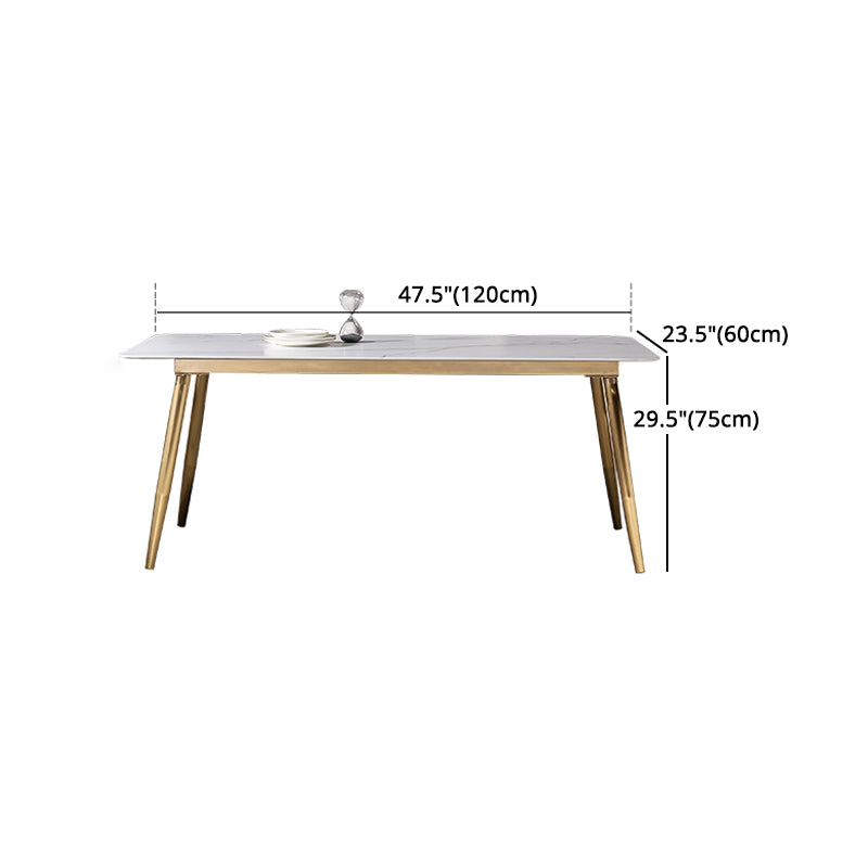 Lusso 1/2/5/7 pezzi Set da pranzo Sinterizzato Sinterite Tavolo da pranzo con sedie in pelle