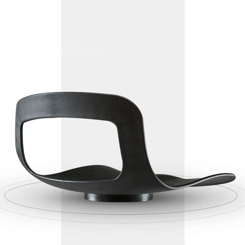 Taburete de bar de estilo industrial con patas de metal, asiento de PP con respaldo bajo para barra de cocina