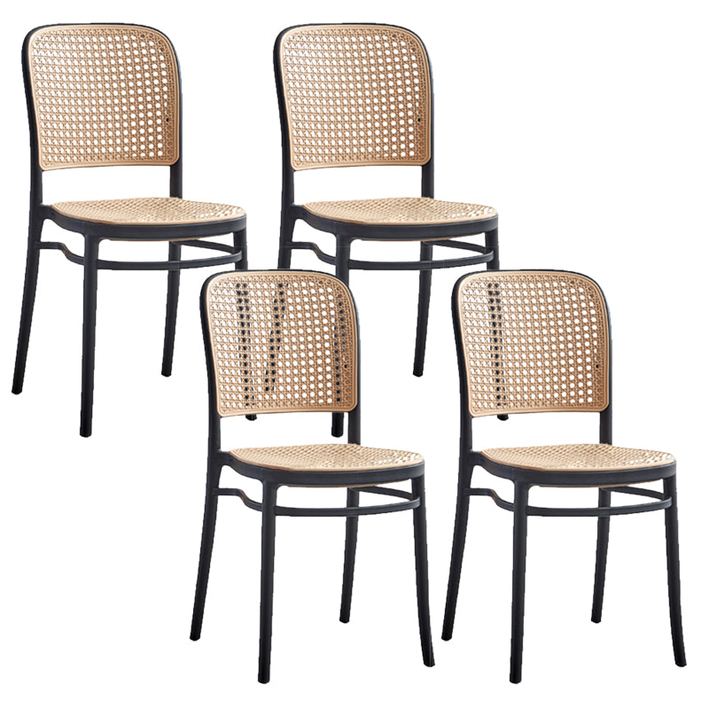 Taburete de bar de plástico de estilo moderno con reposapiés, taburete de bar simple con respaldo bajo para cocina
