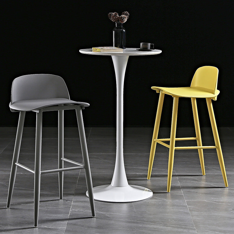 Barhocker mit Metallbeinen im skandinavischen Stil, Thekenhocker für Restaurantbar (2er-Set)