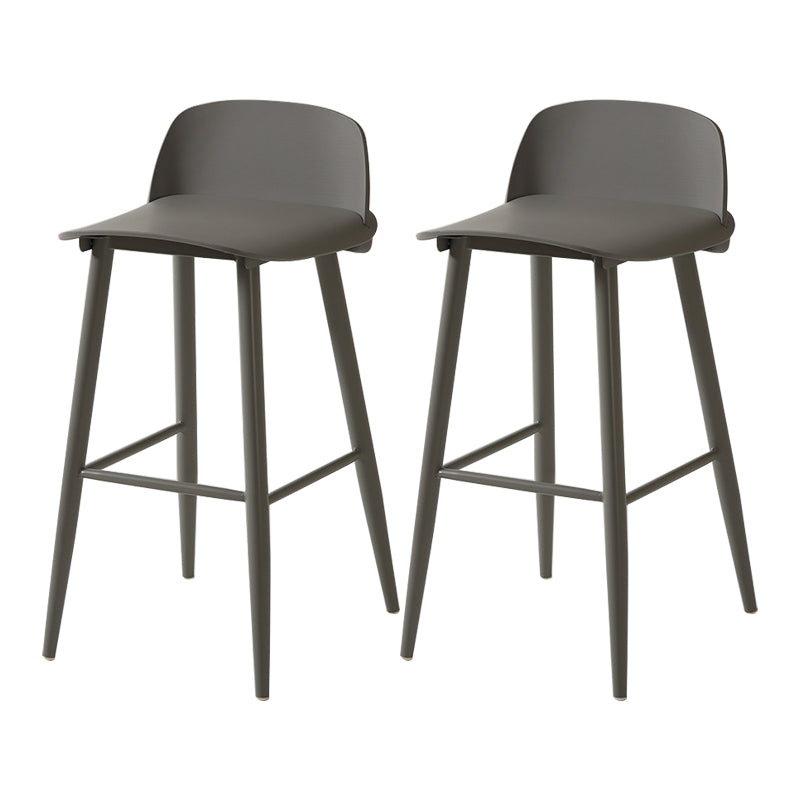 Barhocker mit Metallbeinen im skandinavischen Stil, Thekenhocker für Restaurantbar (2er-Set)