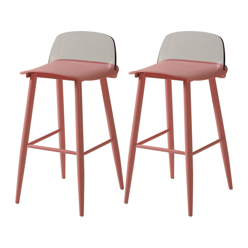 Barhocker mit Metallbeinen im skandinavischen Stil, Thekenhocker für Restaurantbar (2er-Set)