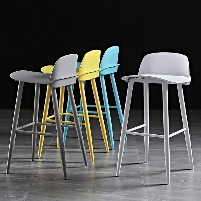 Barhocker mit Metallbeinen im skandinavischen Stil, Thekenhocker für Restaurantbar (2er-Set)