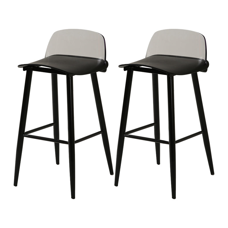 Barhocker mit Metallbeinen im skandinavischen Stil, Thekenhocker für Restaurantbar (2er-Set)