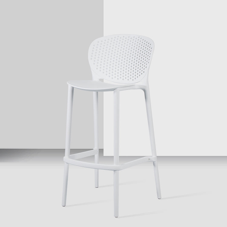Contemporary Stackable Colorful Counter Stools Plastic Armless Indoor Bar Stool