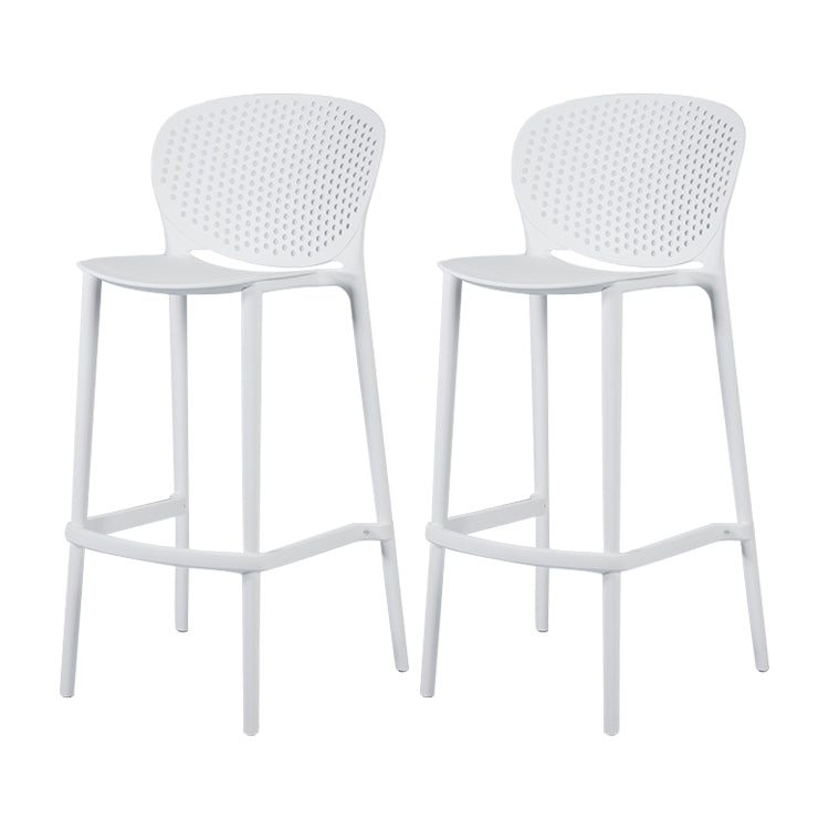 Contemporary Stackable Colorful Counter Stools Plastic Armless Indoor Bar Stool
